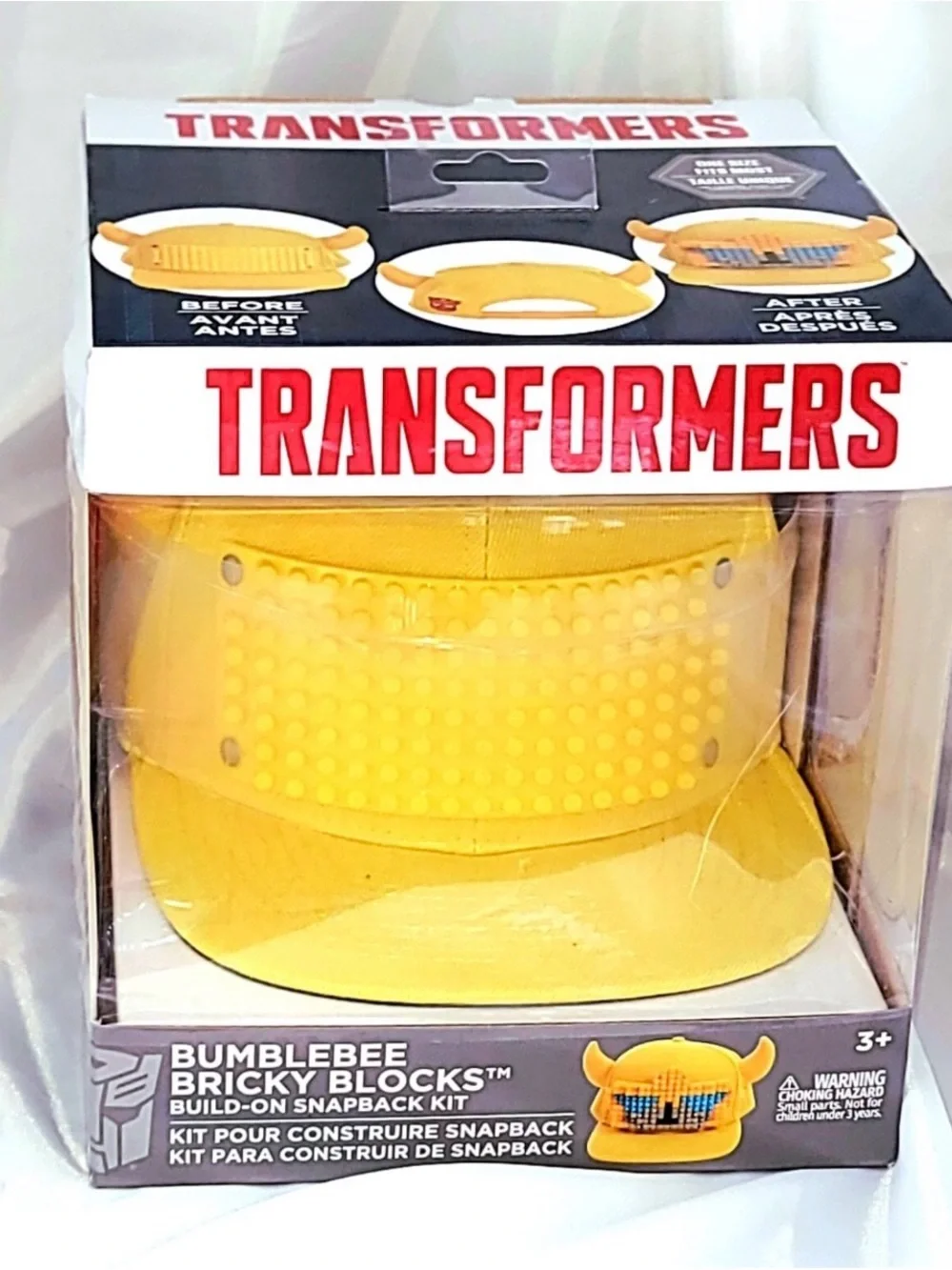 New 2017Hasbro Transformers Bumblebee Bricky Blocks Build-On Snapback Hat Kit